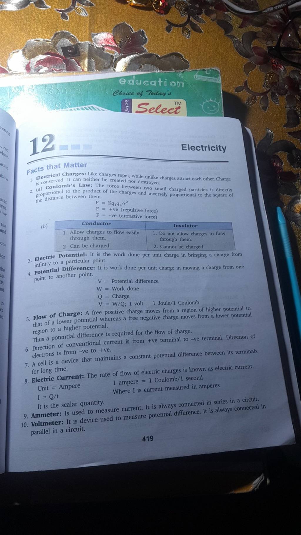 1 Electrical Charges Like Charges Repel While Unlike Charges Attract E 