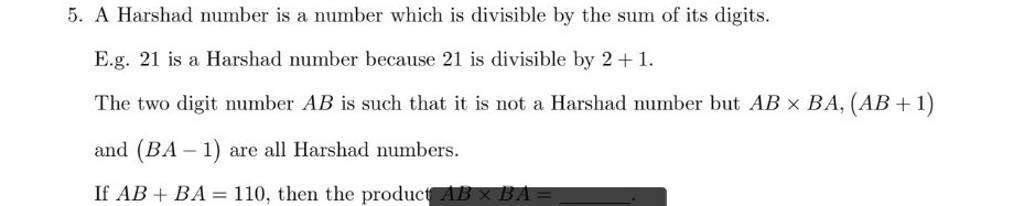 5. A Harshad number is a number which is divisible by the sum of its digi..
