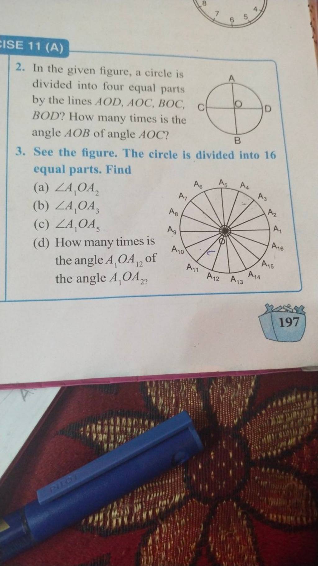 2-in-the-given-figure-a-circle-is-divided-into-four-equal-parts-by-the