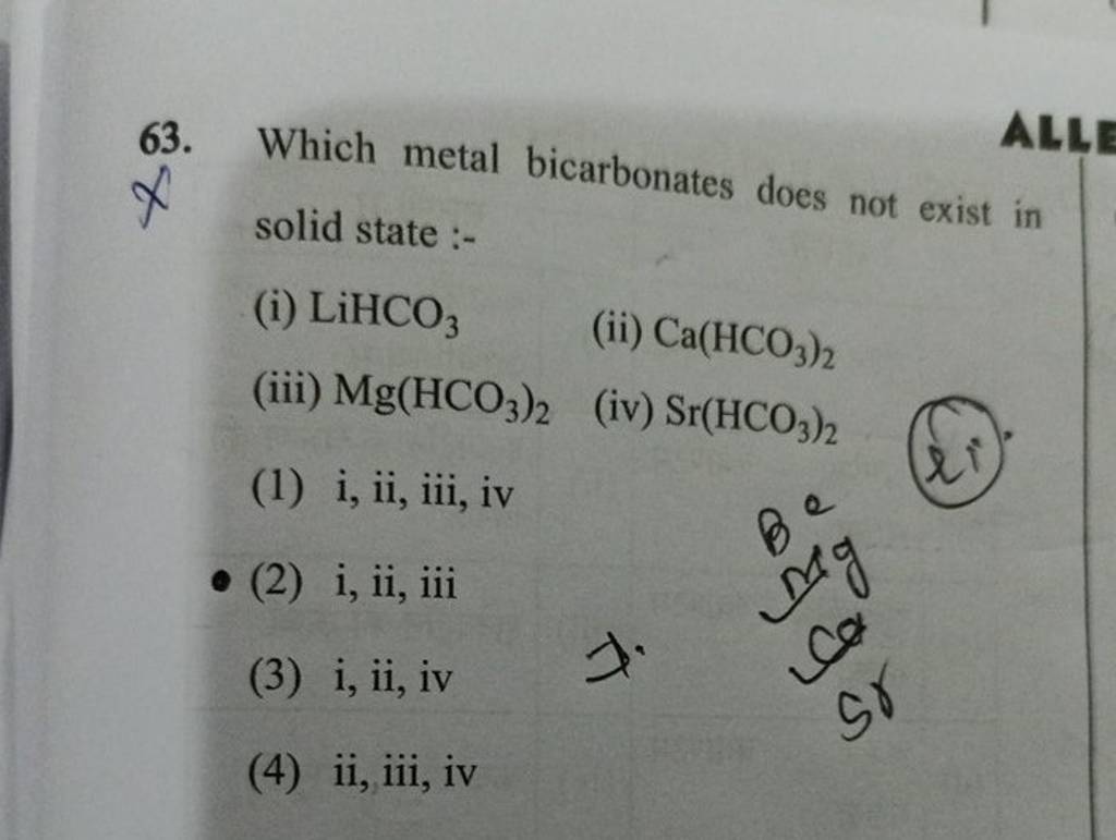 which-metal-bicarbonates-does-not-exist-in-solid-state-filo