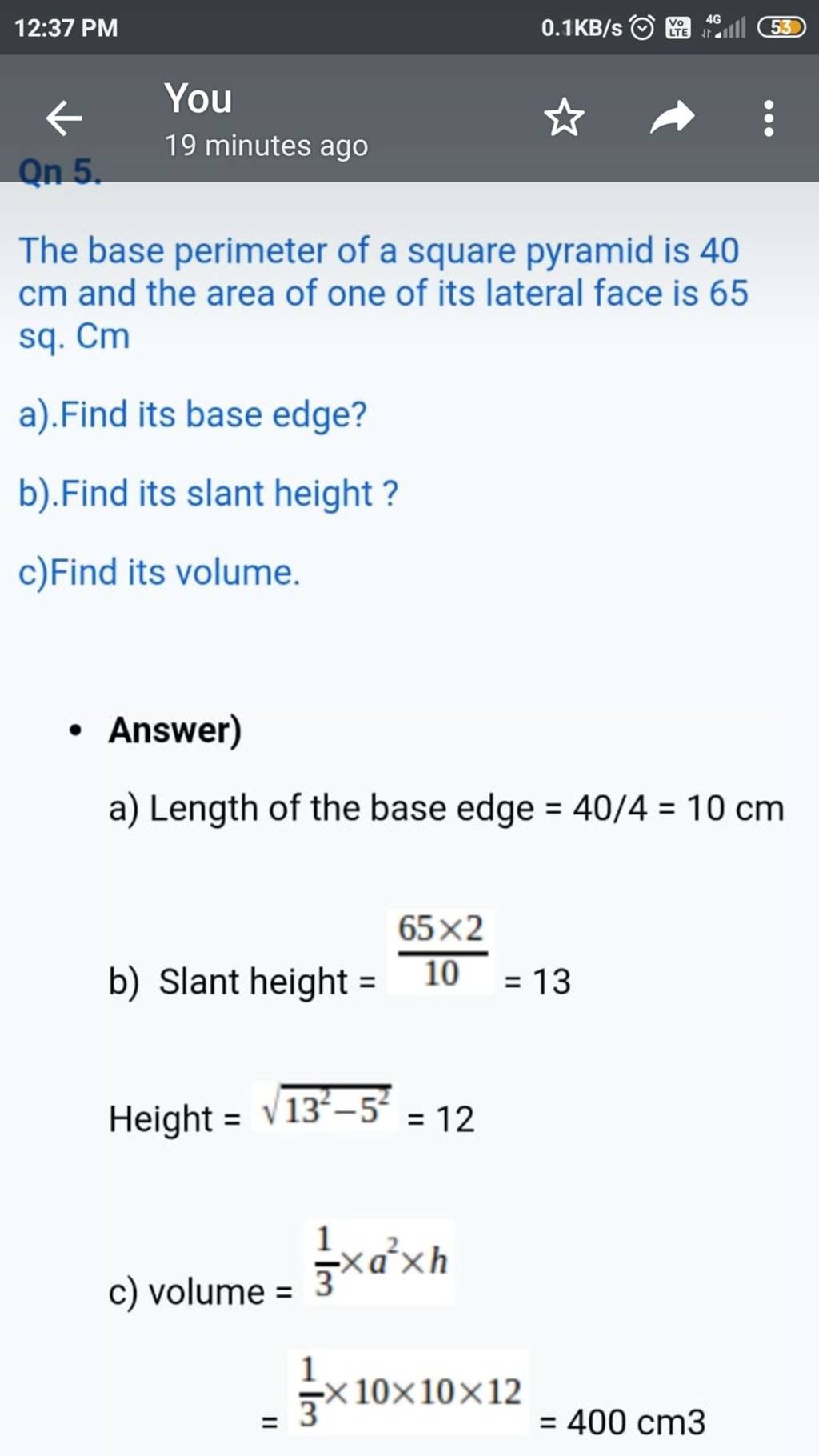 how to find base perimeter of pyramid