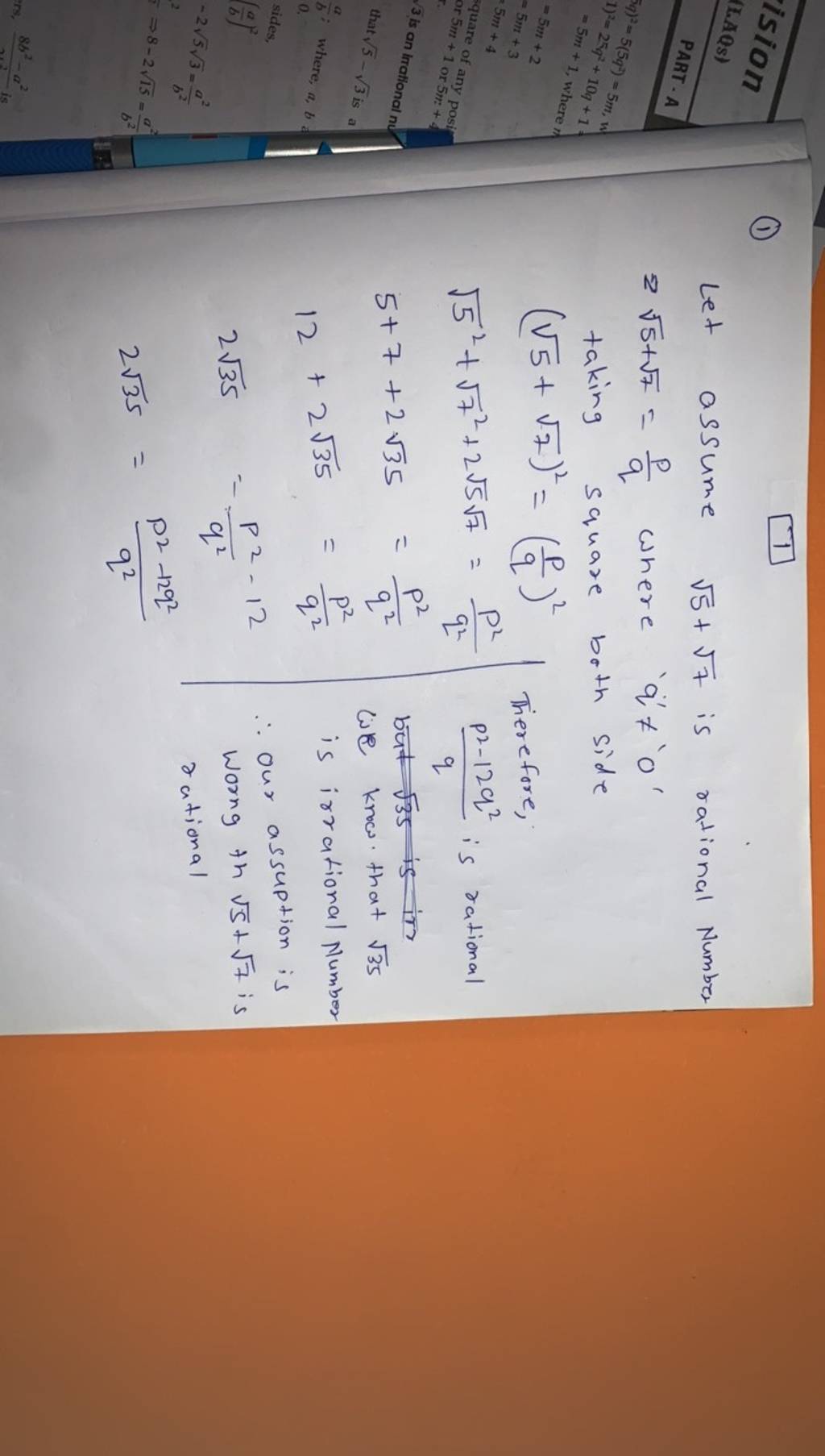 let-assume-5-7-is-rational-number-z5-7-qp-where-q-0-taking