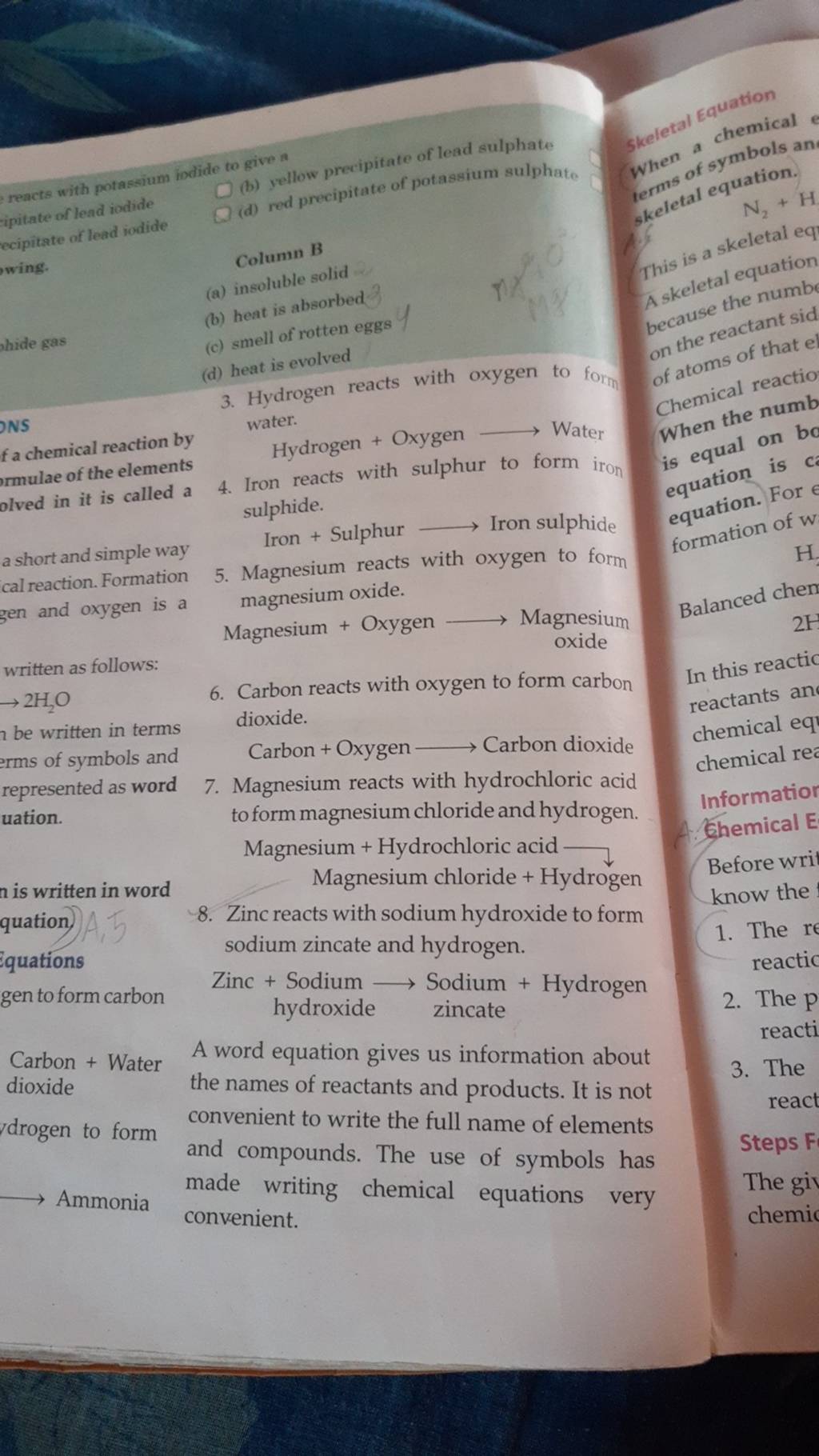 reacts with potassium indide to give cipitate of lead iodide (b) yellow..