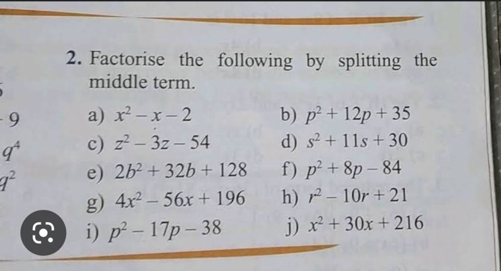 2-factorise-the-following-by-splitting-the-middle-term-a-x2-x-2-b-p2