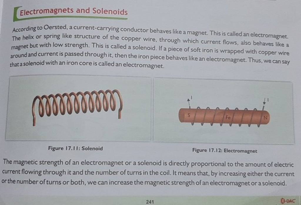 and Solenoids According to Oersted, a currentcarrying con..