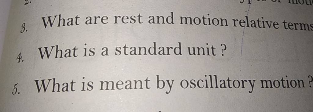 9 What Are Rest And Motion Relative Term 4 What Is A Standard Unit 5 