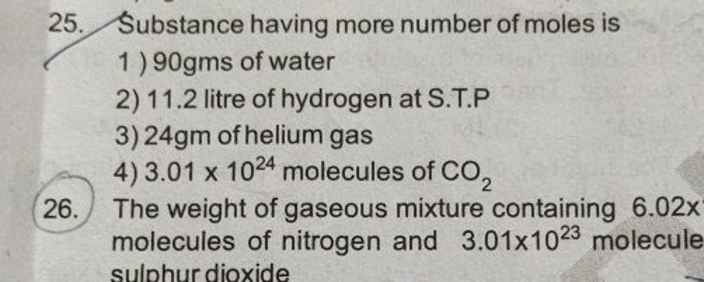 how to get the number of moles of a substance
