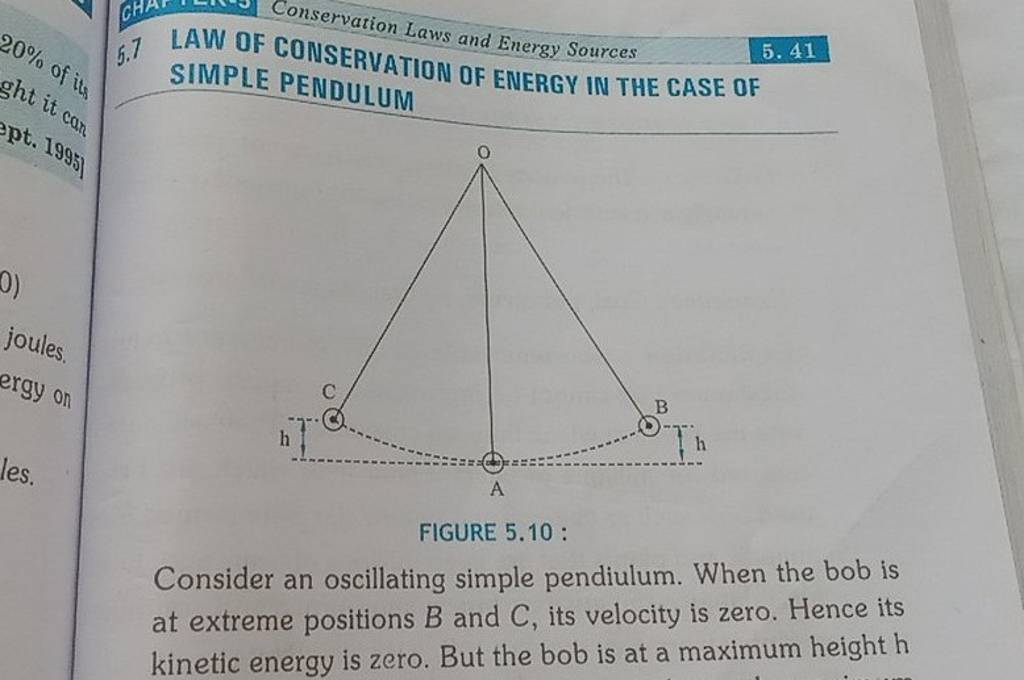 law of conservation of energy pendulum