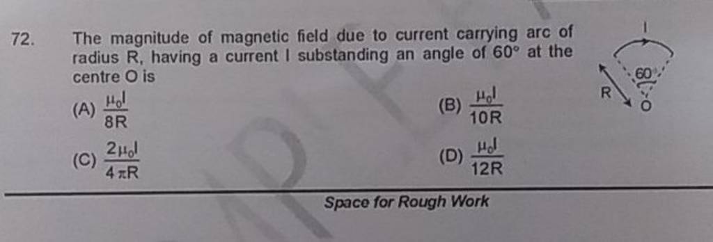 The Magnitude Of Magnetic Field Due To Current Carrying Arc Of Radius R 1631