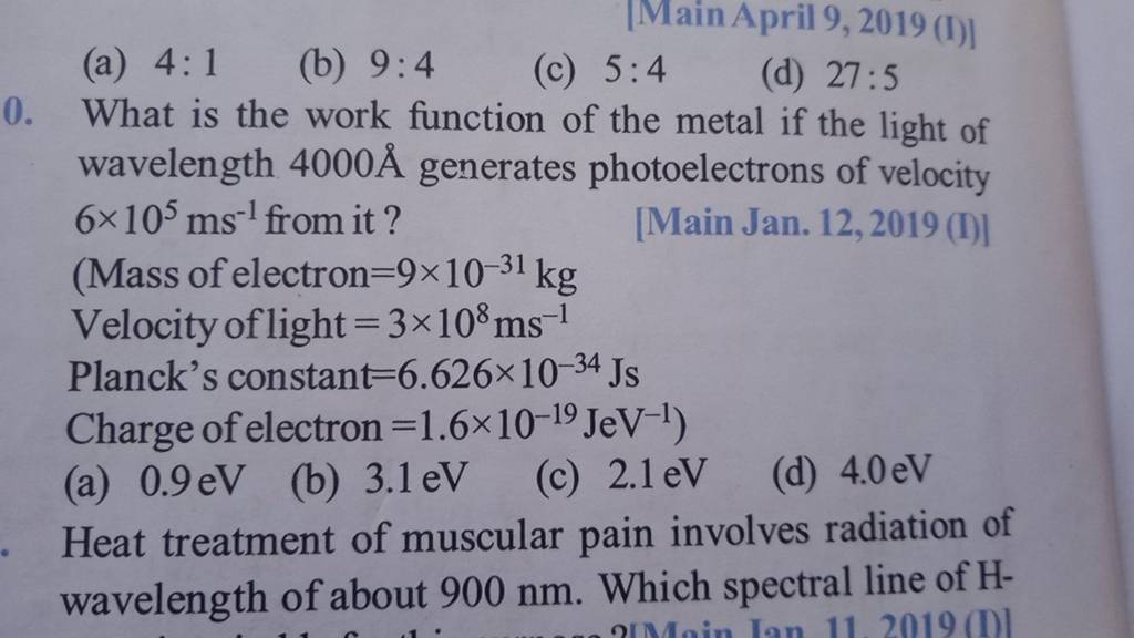 What Is The Work Function Of The Metal If The Light Of Wavelength 4000A What Is The Work Function Of The Metal If The Light Of Wavelength 4000A