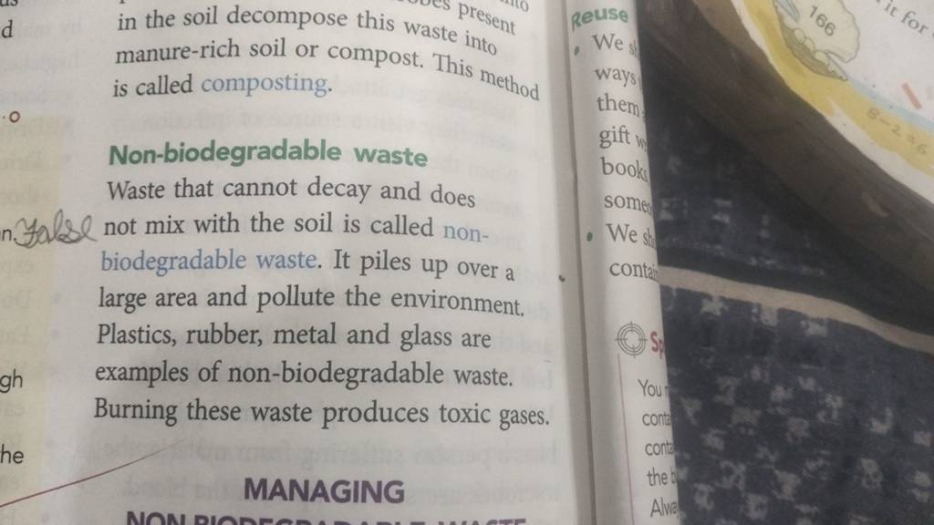 in the soil this waste into manurerich soil or compost. This i..