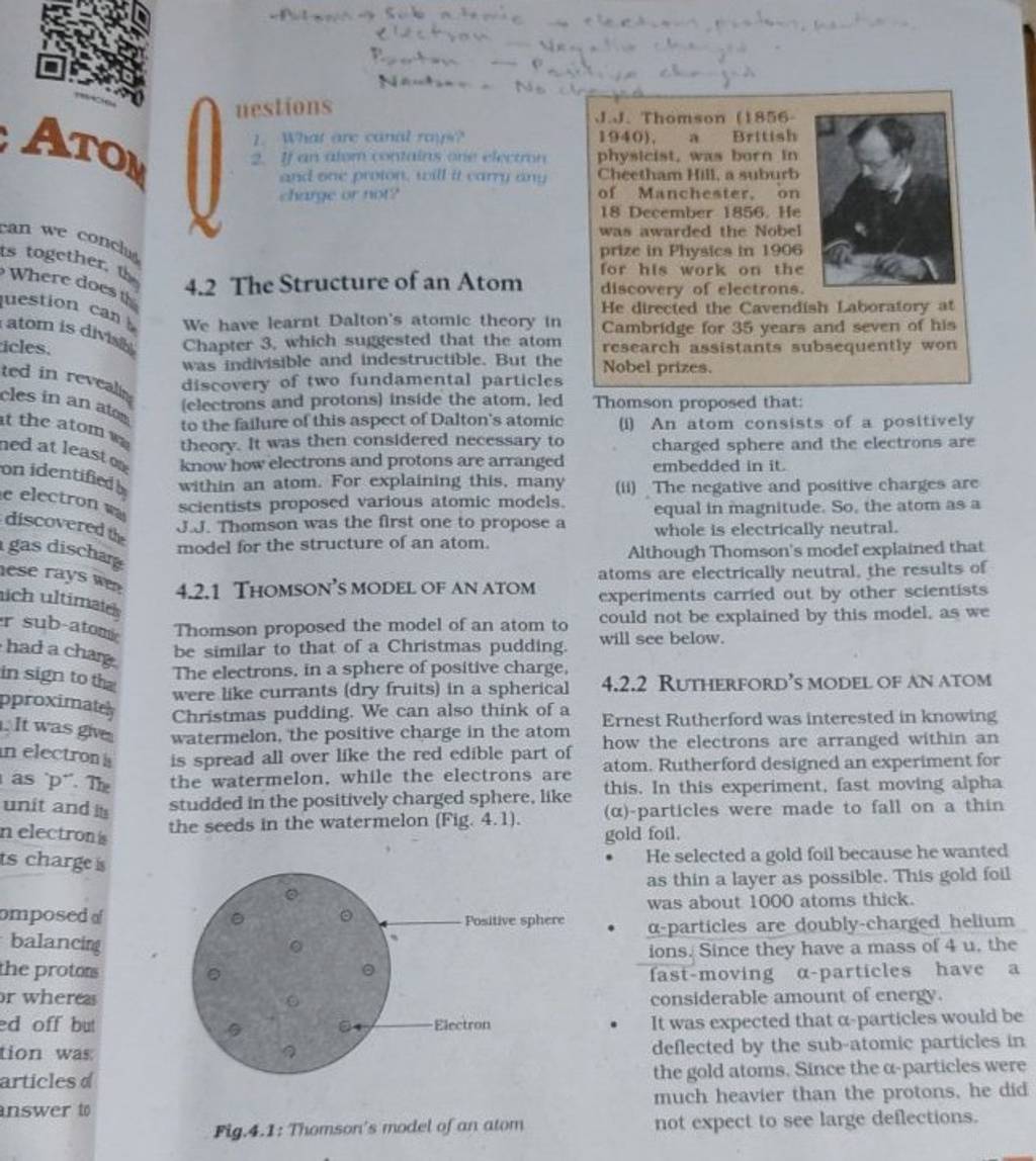 4 2 the structure of an atom j j thomson 18561940 a british physicist 