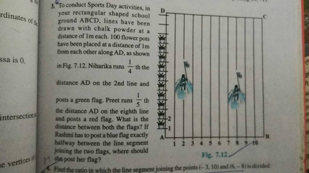 3. To conduct Sports Day activities, in your rectangular shaped school gr..