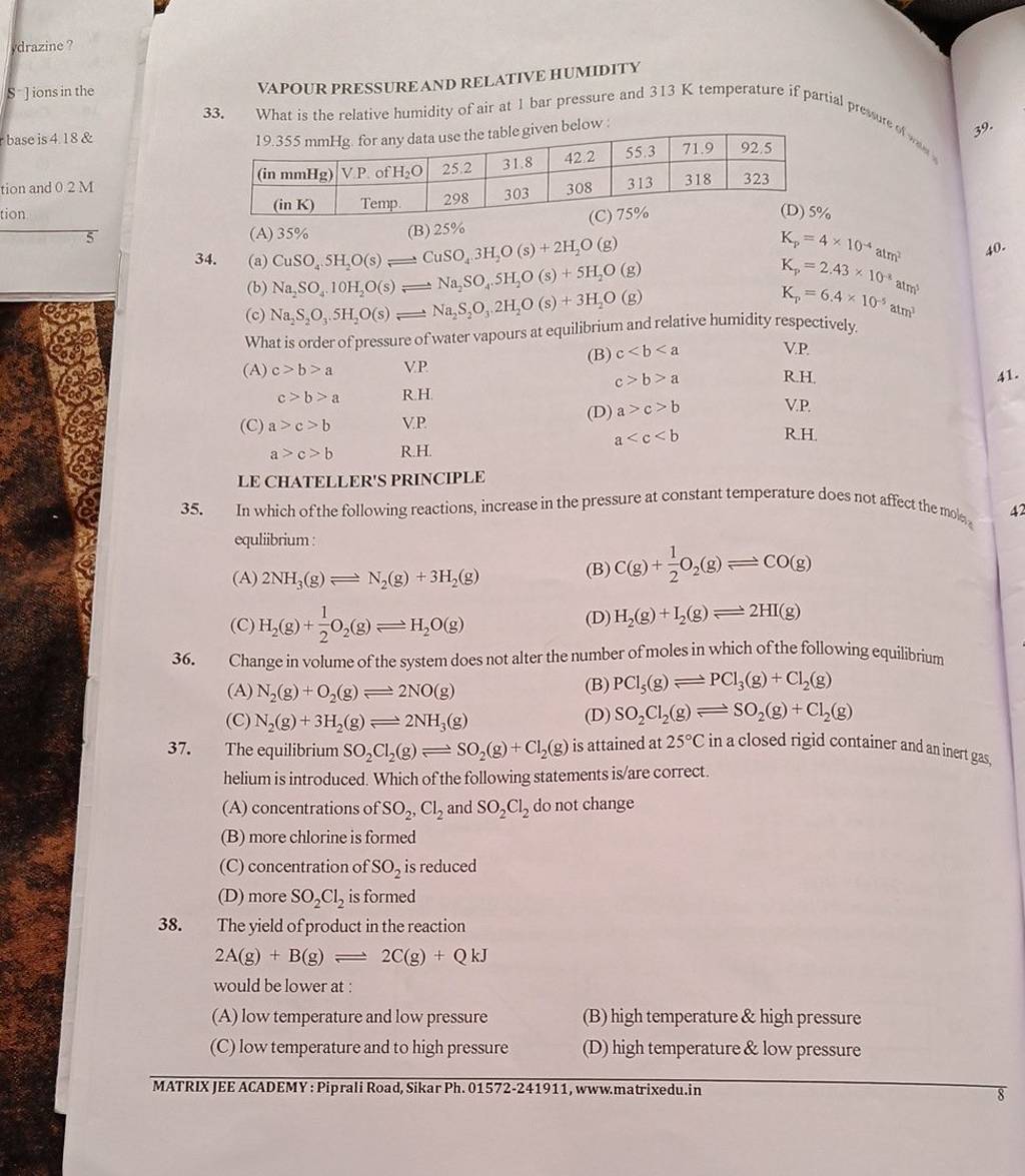 what-is-order-of-pressure-of-water-vapours-at-equilibrium-and-relative-hu