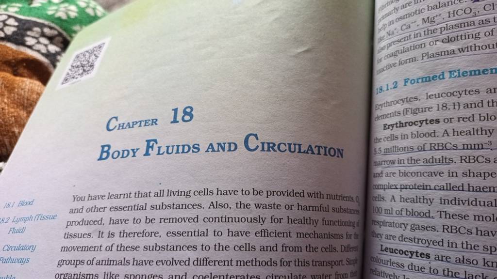 CHAPTER 18 BoDY FrUIDS AND CIRCULATION of RBCs mm−3 You have learnt that