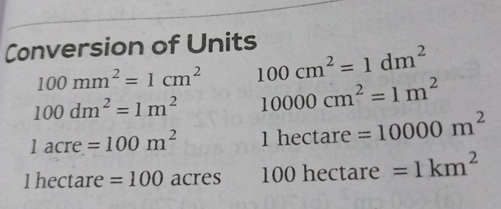 conversion-of-units-100-mm2-1-cm2100dm2-1-m2-1-acre-100-m2-i-hectare-10