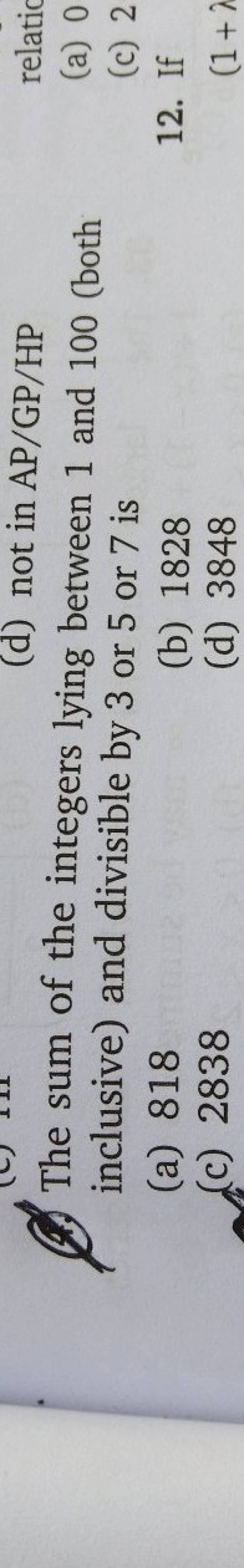 the-sum-of-the-integers-lying-between-1-and-100-both-inclusive-and-divi