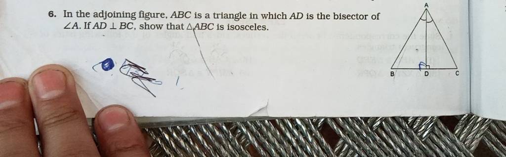 6 In The Adjoining Figure Abc Is A Triangle In Which Ad Is The Bisector 2644
