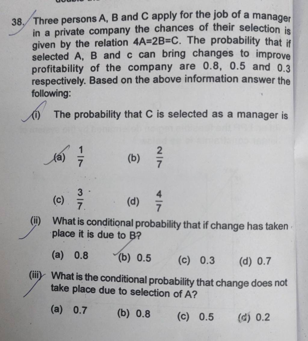 what-is-conditional-probability-that-if-change-has-taken-place-it-is-du