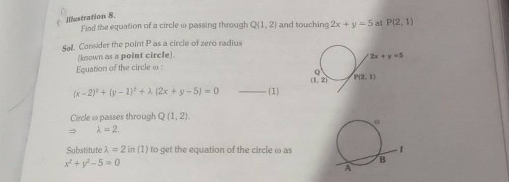 Find The Equation Of A Circle ω Passing Through Q12 And Touching 2xy