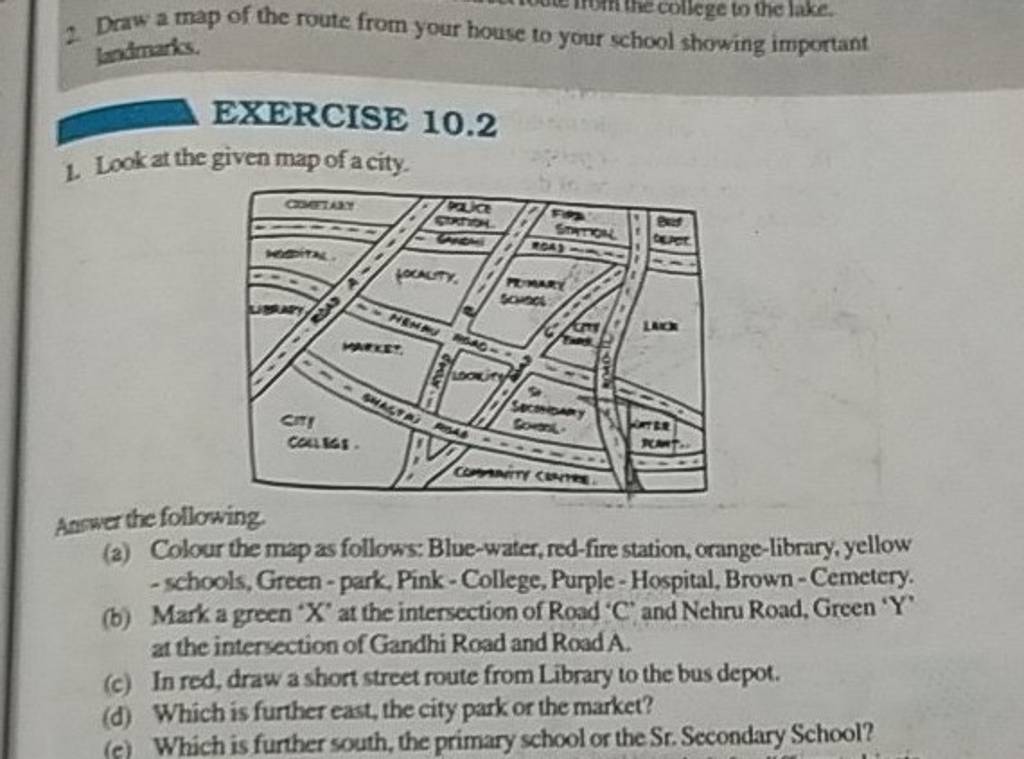 2-draw-a-map-of-the-route-from-your-house-to-your-school-showing-importa