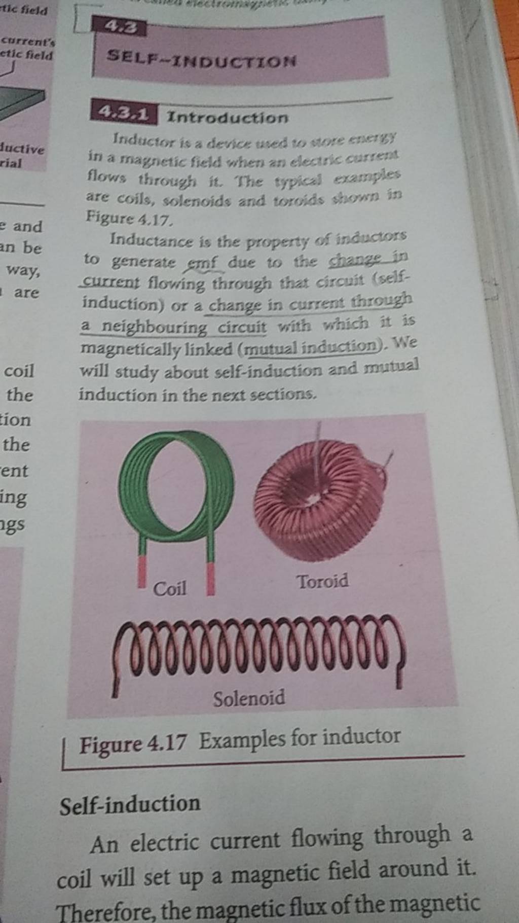 Inductor is a device weed to store energy in a field when an ele..