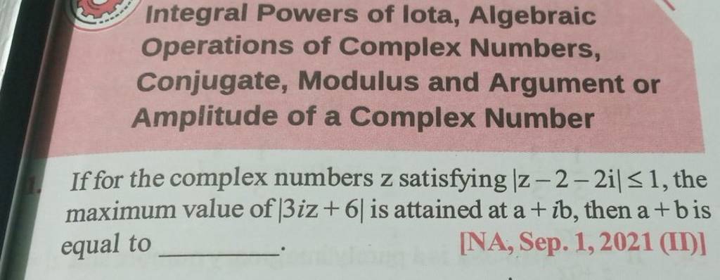 integral-powers-of-lota-algebraic-operations-of-complex-numbers-conjuga