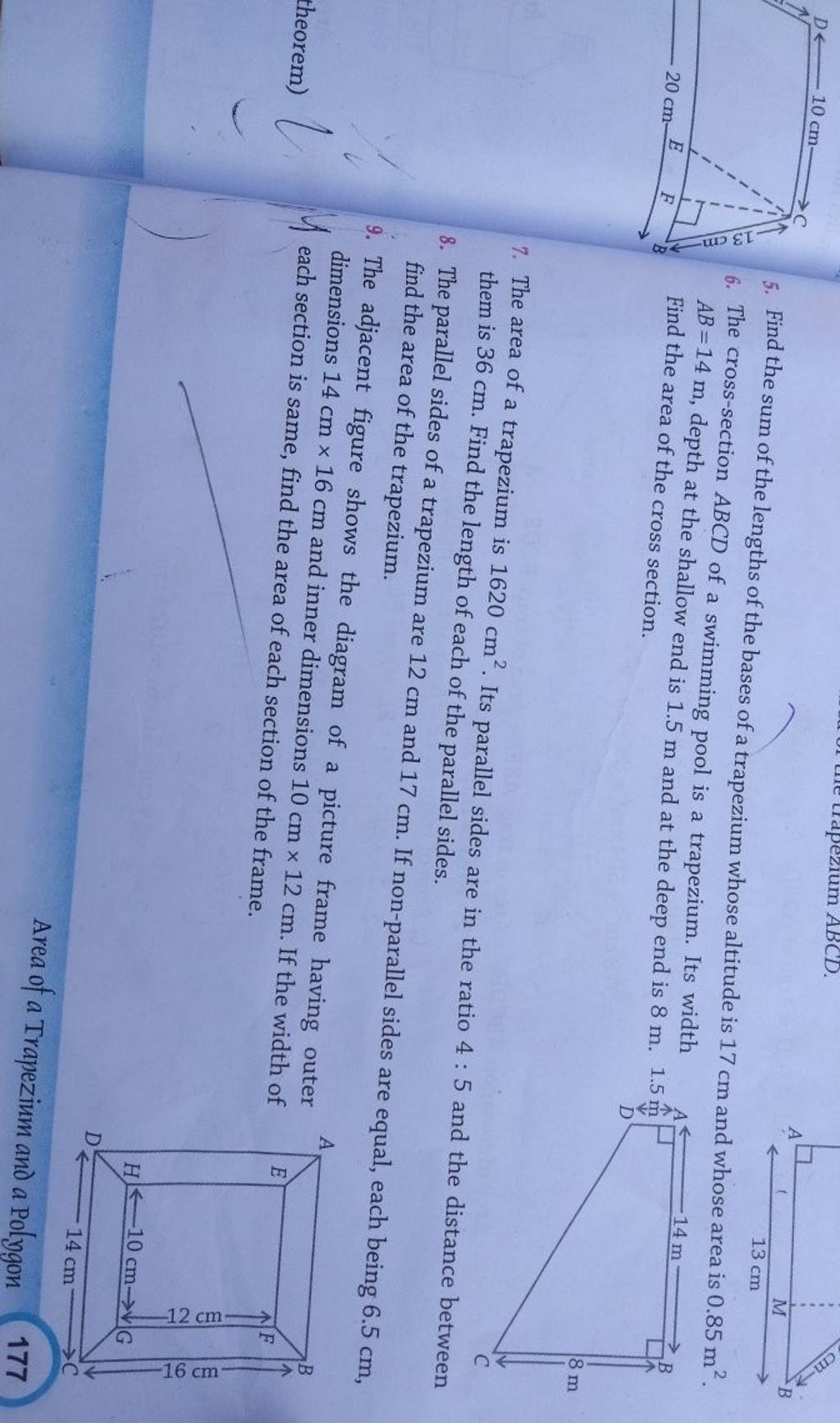 5 find the sum of the lengths of the bases of a trapezium whose altitude 