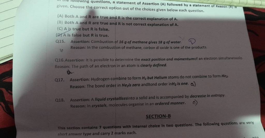 Choose the correct option out of the choices given below each question...