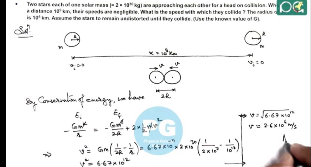 Two Stars Each Of One Solar Mass 2 1030 Kg Are Approaching Each Ot two-stars-each-of-one-solar-mass-2-1030-kg-are-approaching-each-ot
