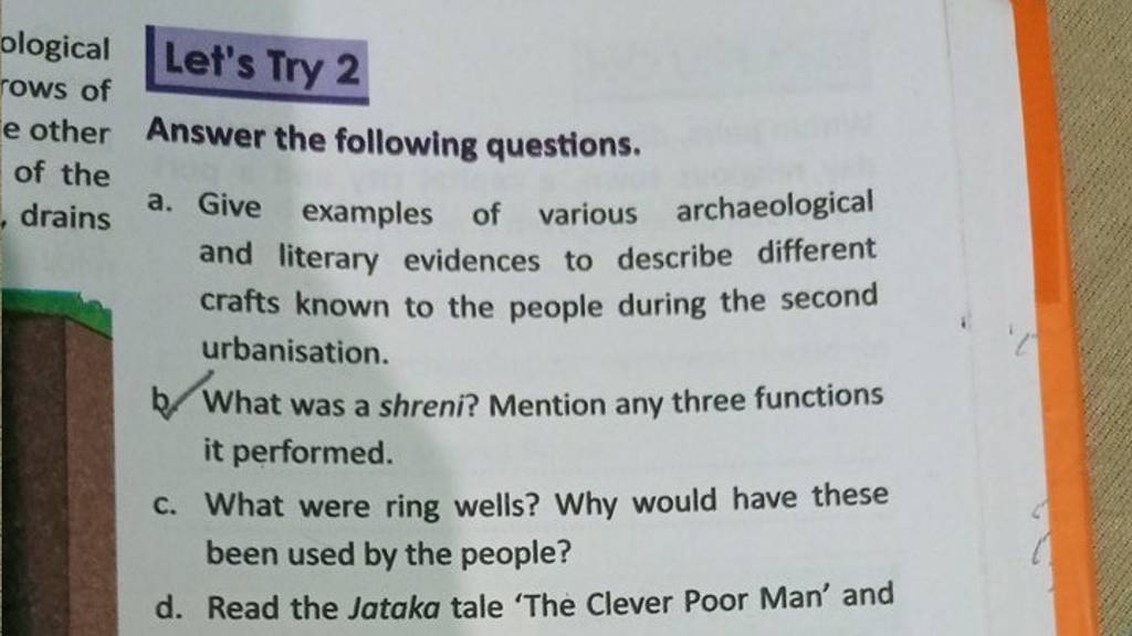 Important Questions for CBSE Class 6 Social Science Our Past Chapter 8 -  Vital Villages, Thriving Towns