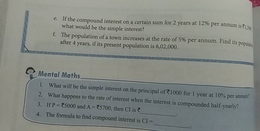 e. If the compound interest on a certain sum for 2 years at 12% per an