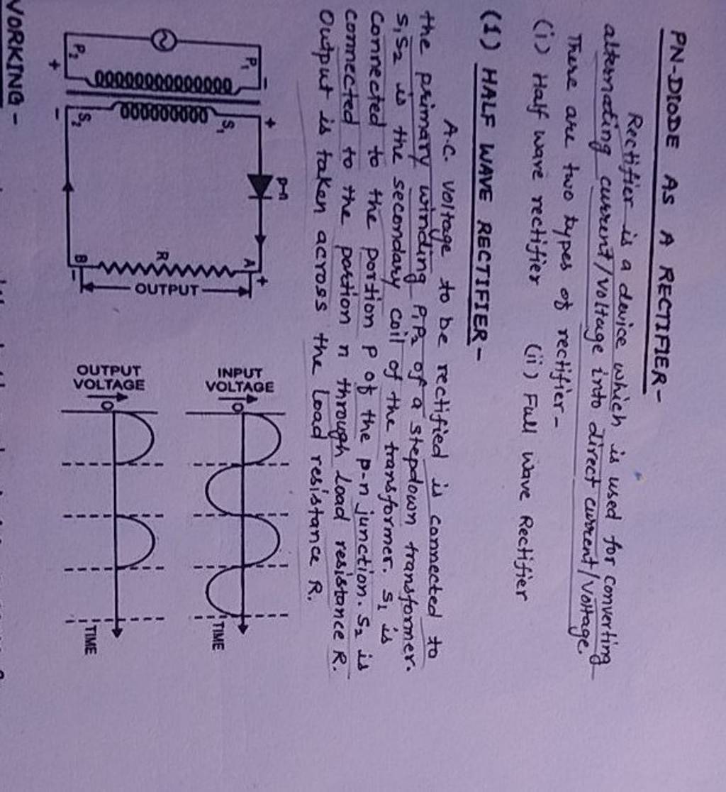 PN-DIODE AS A RECTIFIER- Rectifier is a device which is used for converti..