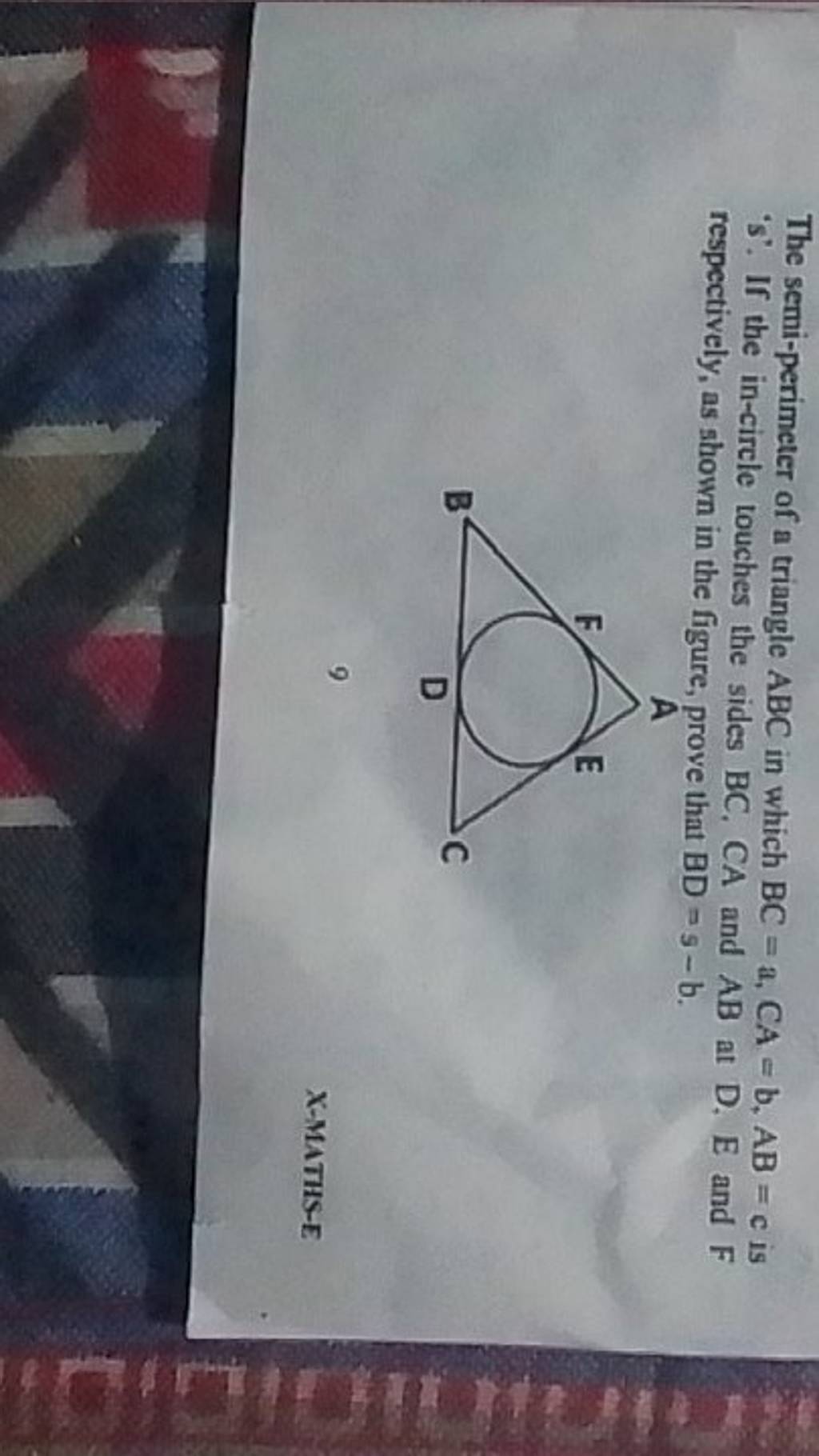 the-semi-perimeter-of-a-triangle-abc-in-which-bc-a-ca-b-ab-c-is-s-if