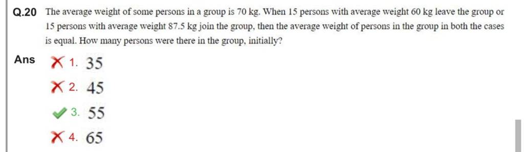 Q 20 The Average Weight Of Some Persons In A Group Is 70 Kg When 15 Pers q-20-the-average-weight-of-some-persons-in-a-group-is-70-kg-when-15-pers