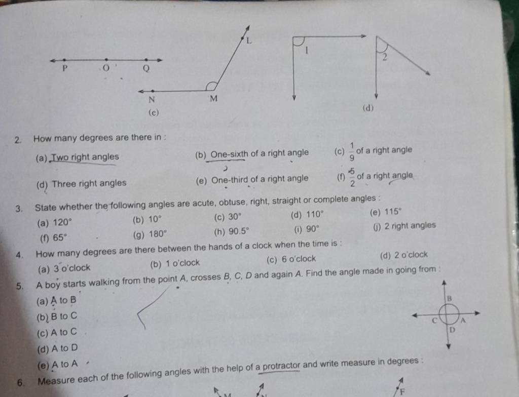 how many degrees are there in 3 right angles