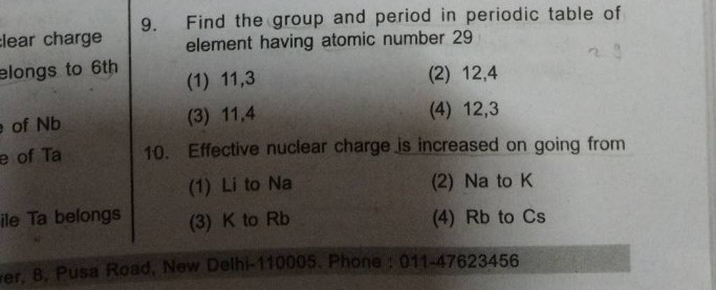 Find the group and period in periodic table of element having atomic numb..
