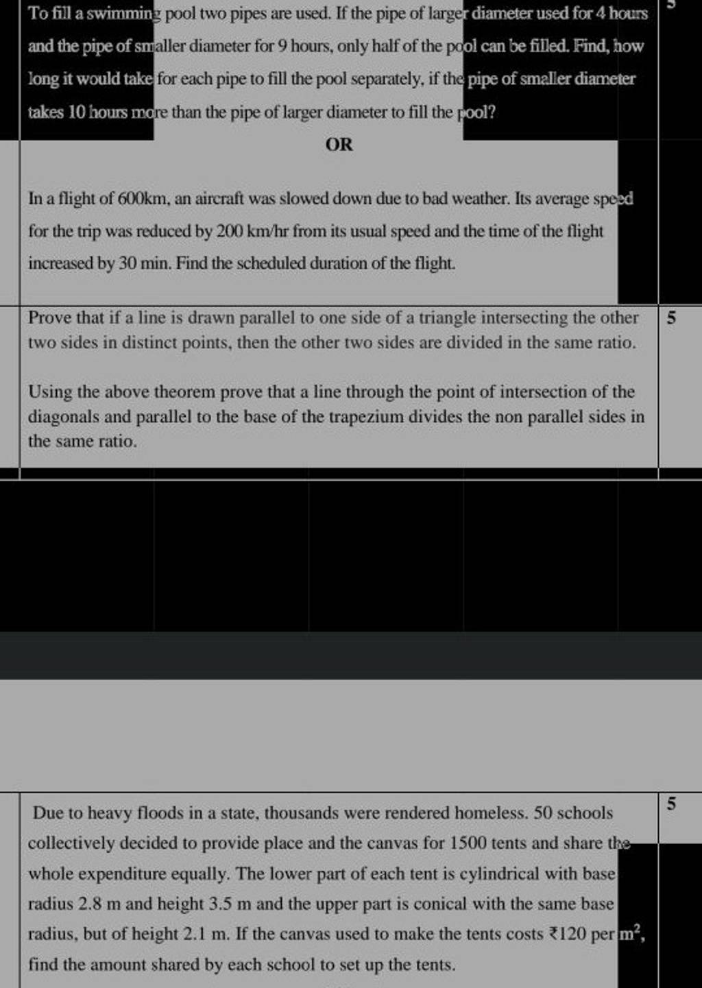 To fill a swimming pool two pipes are used. If the pipe of larger diamete..
