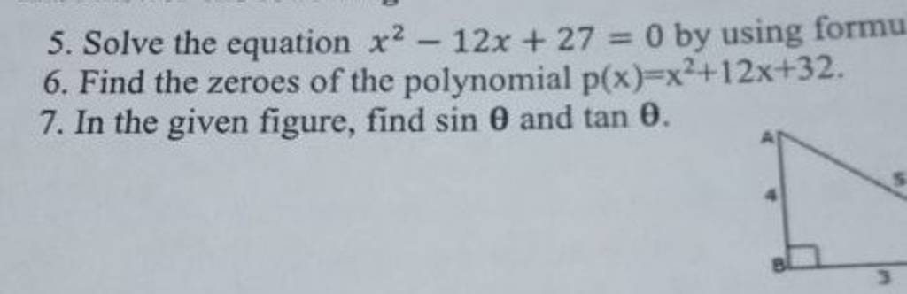 5-solve-the-equation-x2-12x-27-0-by-using-formu-6-find-the-zeroes-of-th