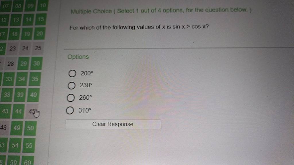 Multiple Choice ( Select 1 out of 4 options, for the question below.)
