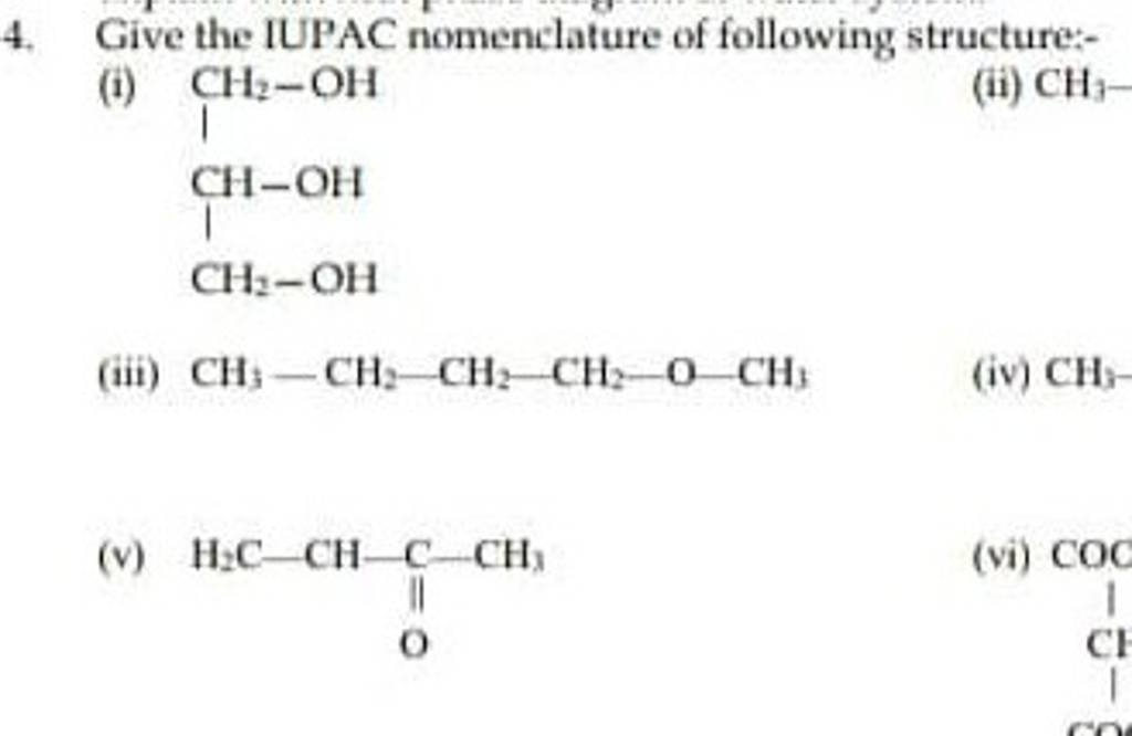 Give the IUPAC nomenclature of following structure:- | Filo