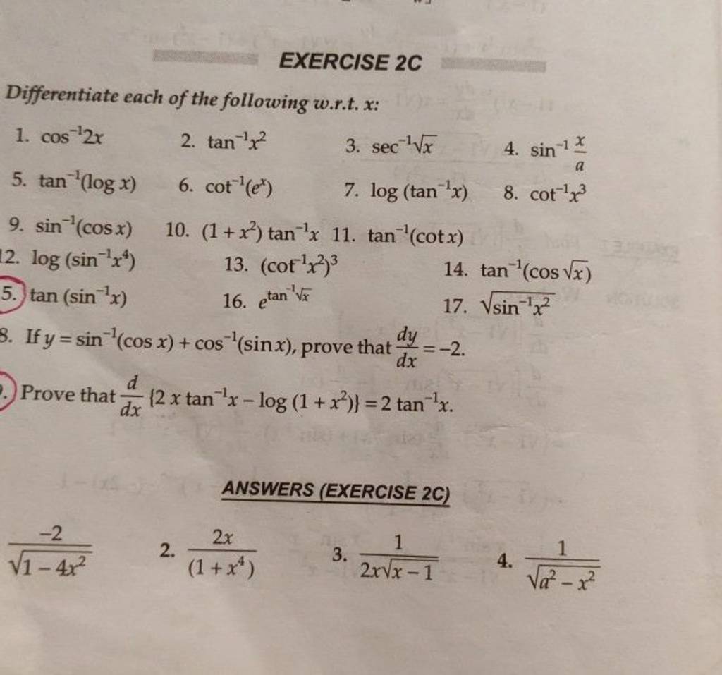 etan-1x-17-sin-1x2-8-if-y-sin-1-cosx-cos-1-sinx-prove-that-dxdy