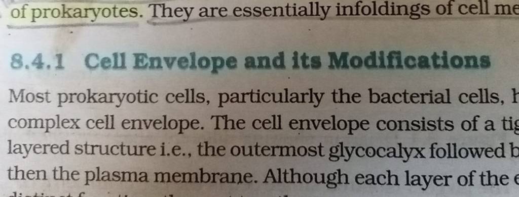 8.4.1 Cell Envelope and Its Modiffcations
Most prokaryotic cells, part