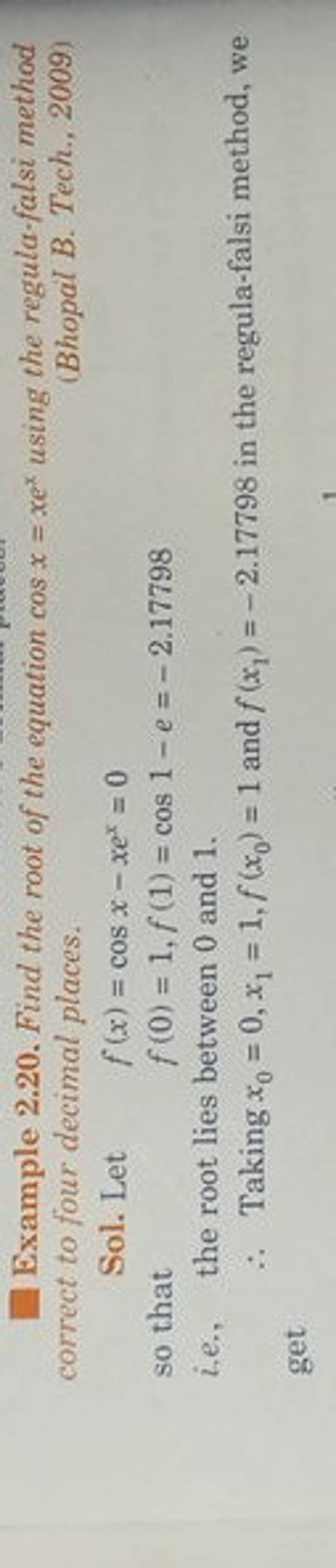 example-2-20-find-the-root-of-the-equation-cosx-xex-using-the-regula-fal