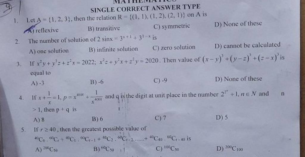 if-r-40-then-the-greatest-possible-value-of-40c0-60cr-10c1-60cr-1-40c2