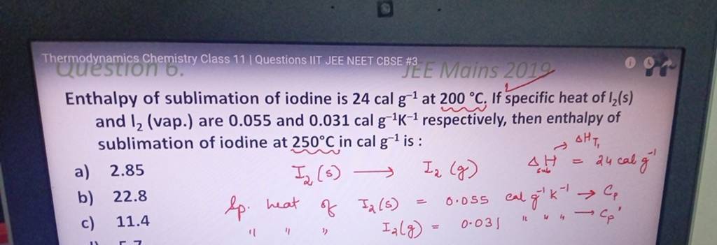 Thermodynamics Chemistry Class 11 I Questions Iit Jee Neet Cbse 33 Enth 6191