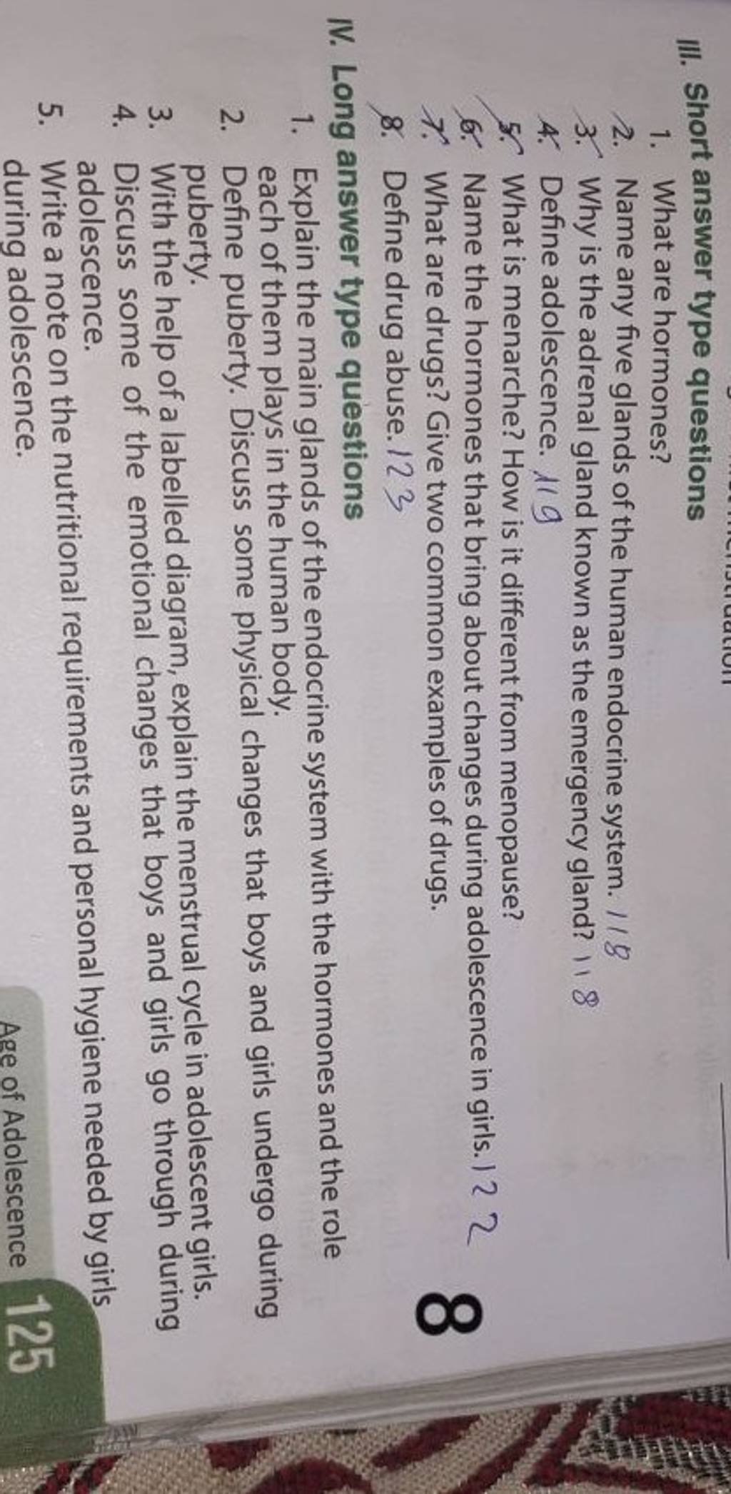 What are drugs? Give two common examples of drugs. 8. Define drug abuse.