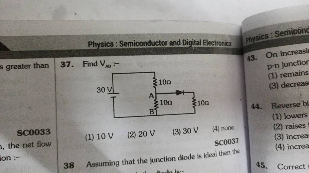 Physics Semiconductor And Digital Electronics Physics Semicond S Grea