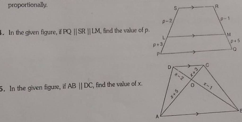 Proportionally In The Given Figure If Pqsrlm Find The Value Of P