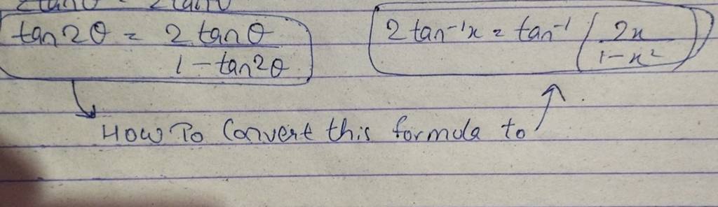 the value of 1 tan 2 theta